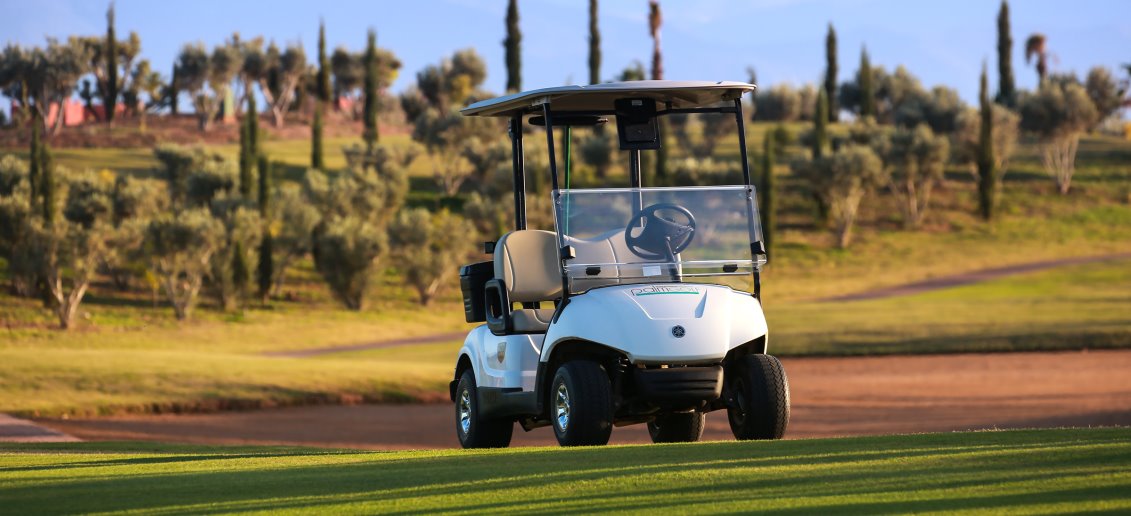 Parcours de golf à Marrakech vue panoramique Atlas